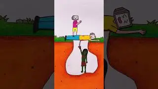 Bad Ghost Kill the TV Father #drawing #shorts #skibiditoilet #youtubeshorts #youtube