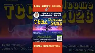 HURRYY AND REGISTER IN NAGPURS FIRST VIRTUAL EVENT (WELCOME 2O26). #cycling