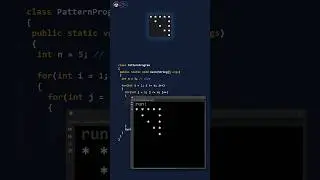 Triangle pattern program in Java  - Code pattern in less than 60 seconds #shorts #patternshorts