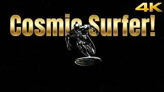 The Silver Surfer | Cosmic Surfing | 4K | Live Wallpaper | #marvel #silversurfer #blackhole #space