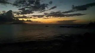 sunset on Mahe island Seashells