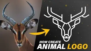 Illustrator Tutorial - Animal Logo Design  ( Deer )