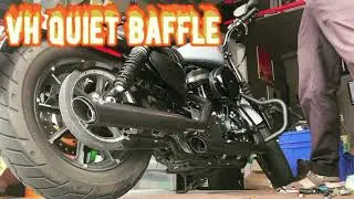 Vance and Hines Twin Slash Quiet Baffles sound comparison with stock baffles on Harley Iron 883
