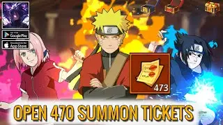 Ninja Legends: Shadows Trial Gameplay | Naruto Open 470 Summon Tickets