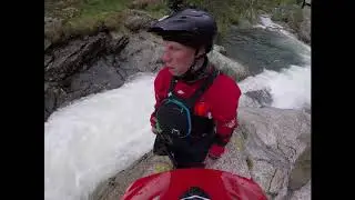 My first technical creeking. Valsesia Gronda. Class 4/4+. Whitewater kayaking. April 2018