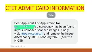 CTET 2026 ! REMOVE IMAGE DISCREPANCY ! ADMIT CARD INFORMATION #ctet