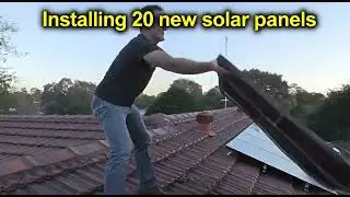 EEVBloke 1735 - Installing 20 new solar panels (the FAST way)
