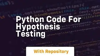 python code for hypothesis testing