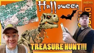 Halloween Haunted Dinosaur Forest Treasure Hunt!! - Family Fun Videos - Dinosaur House