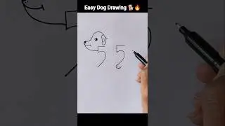 Ohw Dog Drawing Very Easy 🐶 #dogdrawings #ytshorts #shortsfeed