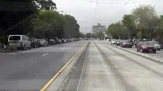 Melbourne Trams Route 112 end to end in 10 minutes - timelapse!