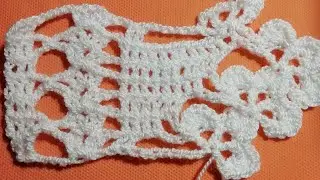 Uncinetto:Pizzo della nonna con fiori
