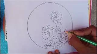   गुलाब का फूल कैसे बनता है / Rose Flower Drawing In Circle / How To Draw Rose step By step 