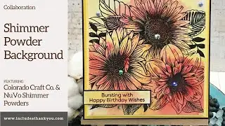 Powder Pigment Background! a Collaboration with Eastwicks Paper and INK Colorado Craft Co