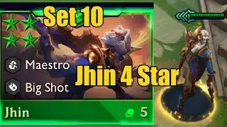 New Jhin 4 ⭐⭐⭐⭐ Game | TFT Set 10 PBE