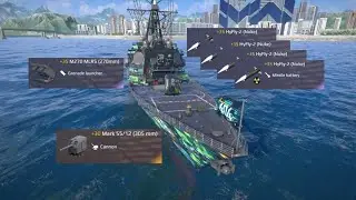 Uss-Ted Stevens (DDG-128) With 4X HyFly-2 (Nuke) Missile Gameplay #modernwarships
