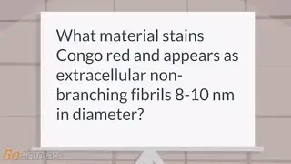 What material stains with congo red ?