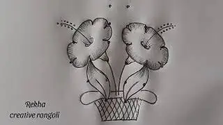 Simple flower kolangal / latest rangoli designs / beautiful poo kolam
