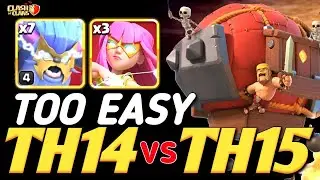 TH15 is TOO EASY for this TH14 Attack 🔥 Super YETI + Super ARCHER BLIMP (Clash of Clans)