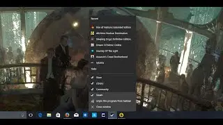 Recently played Steam games in jumplist Windows 10
