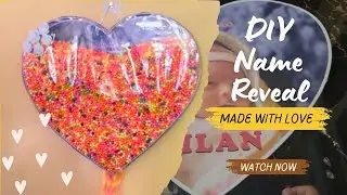 DIY Heart-Shaped Baby Name Reveal Board | Easy Tutorial #DIYNameReveal #DIYideas #viraldiy