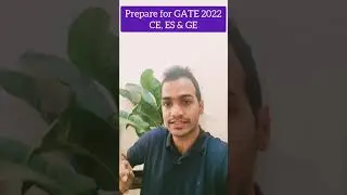 Prepare for GATE 2022 CE, ES & GE #shorts #GATE2022