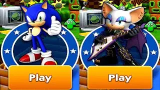 Sonic Dash Sonic VS Rockstar Rouge Gameplay (iOS, Android) Part 1