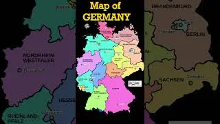 Map of Germany #germany #map #shortsfeed #europe #news