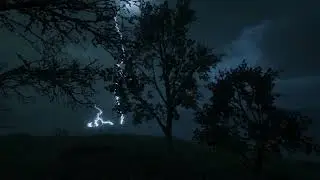 Thunderstorm Over Annesburg | Foggy Rain, Deep Rumbles & Lightning for Sleep & Focus | RDR2 Ambience