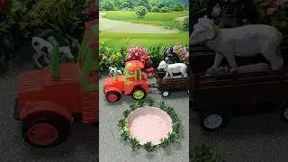 Mini hand pump watar supply science project tractor trolly goat diring watar#ytshorts #toys
