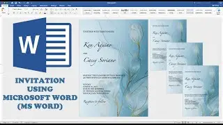 DUSTY BLUE WITH TOUCH OF GOLD | How to make WEDDING INVITATION in Microsoft Word | Cassy Soriano