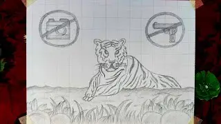 Save Tiger Life || #drawing #art #tigerlife #wildlife
