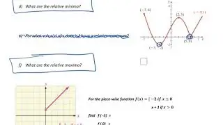 Relative Maxima and Minima