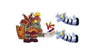 Strengthen Blade-Wielding Hero vs Two Zombot Dinotronic Mechasaurs#pvz #pvz2   #gaming #zomboss