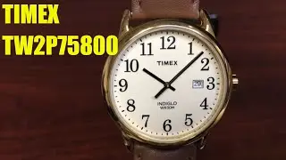 Часы Timex Easy Reader с кожаным ремешком 20 мм TW2P75800