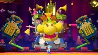 Yoshi's Crafted World - 100% Walkthrough - The Great King Bowser
