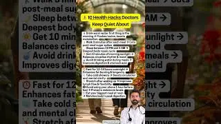 ⚠️ 10 Health Hacks Doctors Keep Quiet About