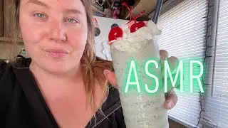 ASMR | Homemade Shamrock Shake (Mint chocolate)