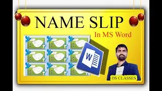 How to Create Name slip in Word | Microsoft Word Tutorials I 1 click  #nameslip  #computereducation