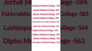 NEET Assam State counseling Round 1 cut off |DME| shocking 🤯🤯 #neet #neetcounselling  #assam