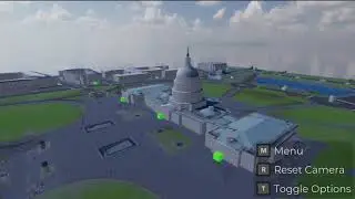 Crowd Simulator in Geopipe's Real-World Washington, D.C.