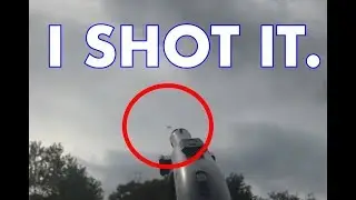 Shooting down a drone over my property.