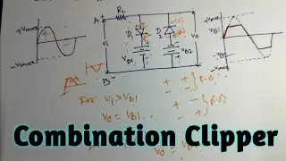 || Double Ended Diode Clipper with Waveform| Combination Clipper || Dual Clipper in Telugu| diploma|