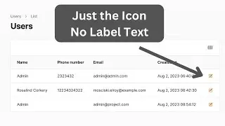 Filament Table Row Action: Hide Label and Show Only Icon