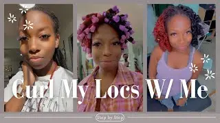 WATCH ME CURL MY LOCS USING PERM RODS & NAIROBI FOAM | Heatless Loc Style Tutorial