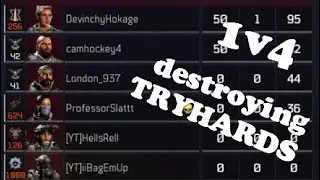 (1v4)65 KILLS!! EXPOSING a TRYHARD LEVEL 1000 PARTY in BLACK OPS 4