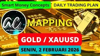 XAUUSD (GOLD), SENIN, 2 FEBRUARI  2026 #smc#smartmoneyconcepts#mentor#marfafebrian#brianahmad