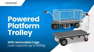 Powered Platform Trolley with Removable Cage by Verdex