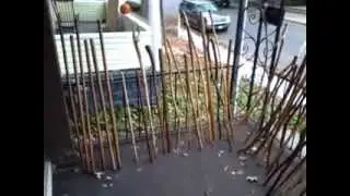 DIY 50th Handmade walking stick making hiking sticks wooden staff trek poles wood cane