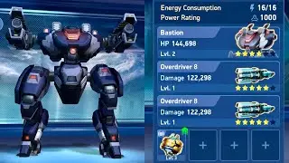Legendary bastion + overdriver 8 | shield tank destroyer | mech arena